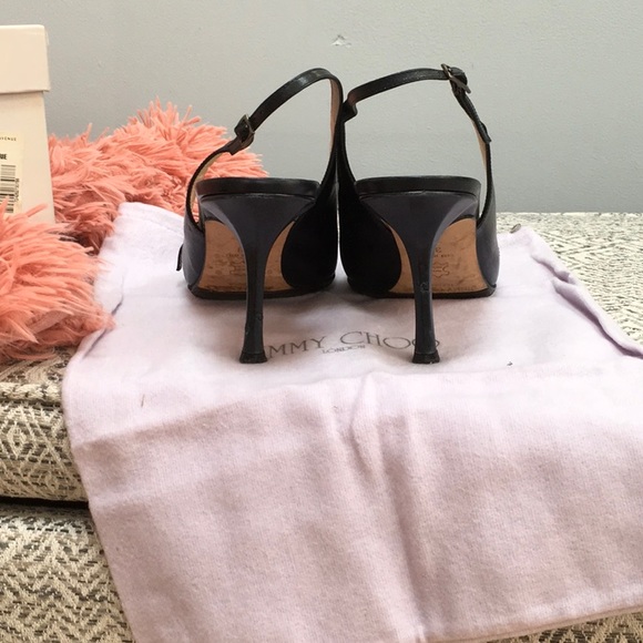 Like new Jimmy Choo navy sling back heels - Picture 5 of 5
